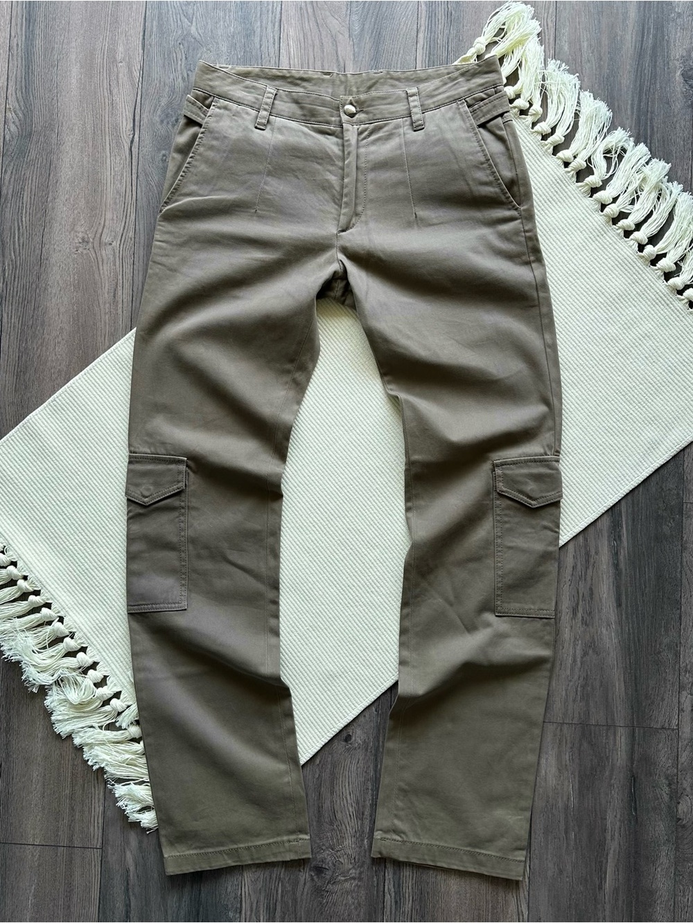 Versace Collection Trend Khaki Cargo Trousers